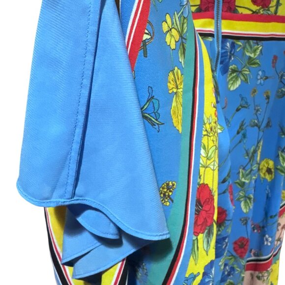 Alice + Olivia Farrah Collared Floral Handkerchief Hem Dress Size 8 MSRP $440 - Picture 10 of 10